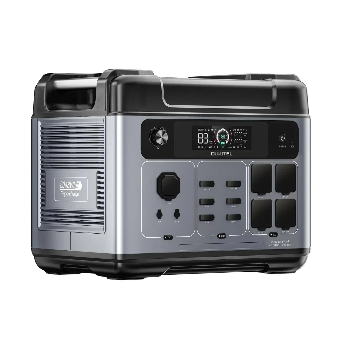 Portable P2001 Plus Solar Generator with Fast Charging