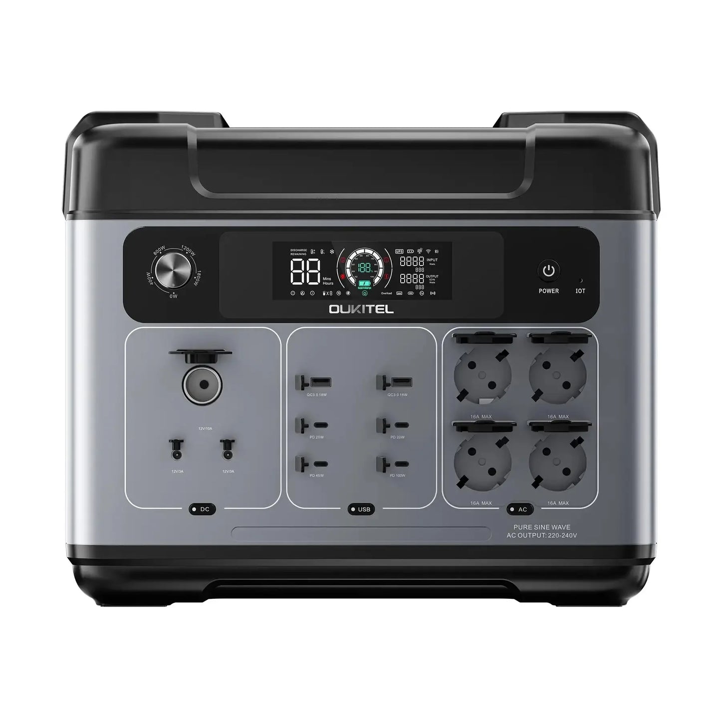 Portable P2001 Plus Solar Generator with Fast Charging