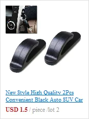 Image of two black auto clips for cars, shown separately and holding keys. Text below reads: New Style High Quality 2Pcs Convenient Black Auto SUV Car Clips at USD 1.5/piece/lot 2. Ideal accessory for your Anti-Glare Night Vision Goggles for Clear Visibility.