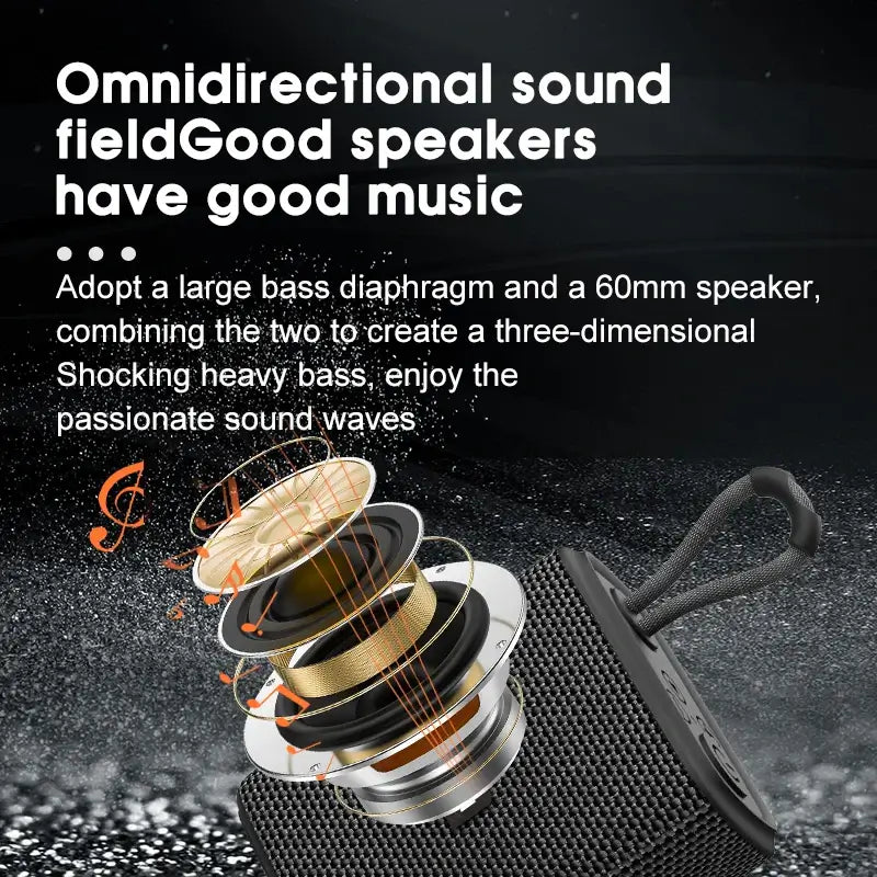 EBS-300 Mini Portable Bluetooth Speaker with IPX6 Waterproof