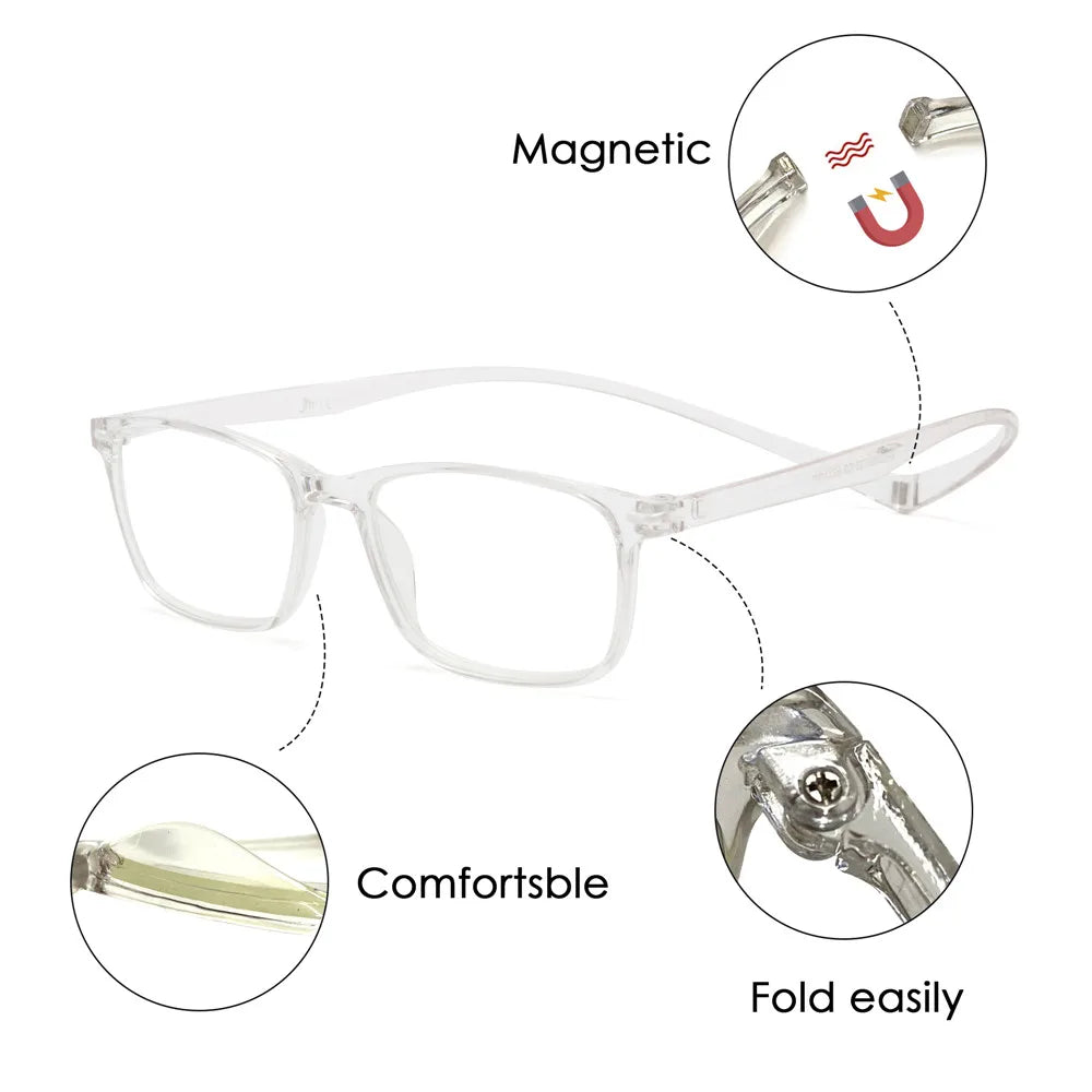 JM Vintage Blue Light Glasses - Stylish Square Design