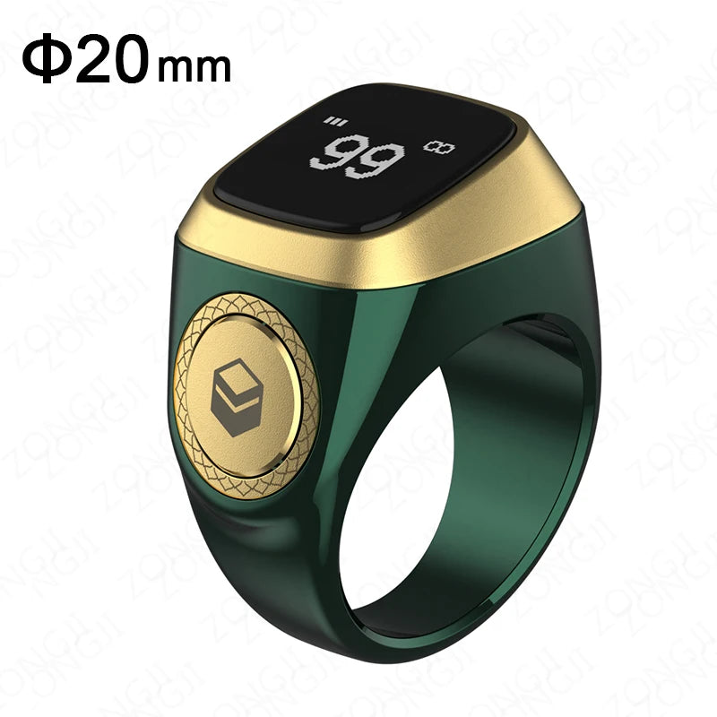 ZONGJI Smart Tasbih Ring - Track Prayers & Steps