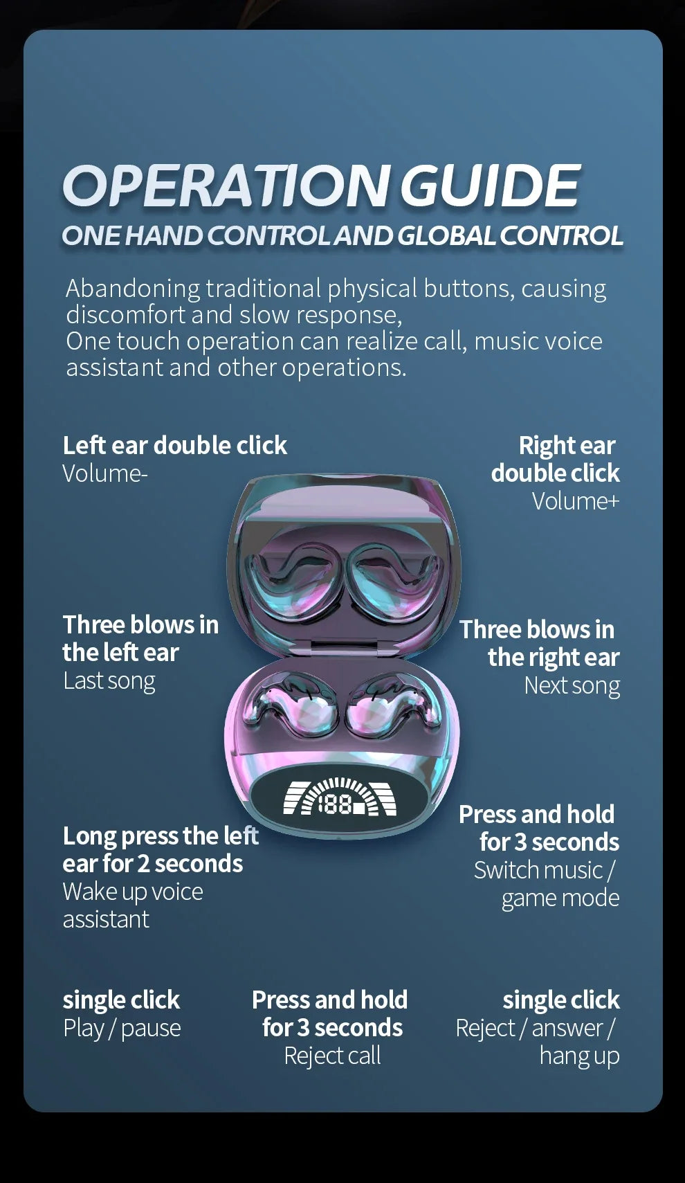 Tiny Wireless Sleep Earbuds with Noise Cancelling Feature