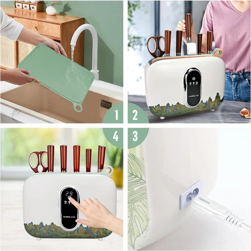 Charmline Smart Cutting Board Set with Knife Holder