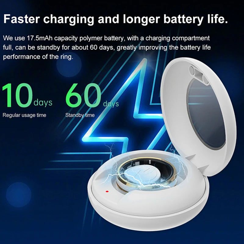 ChiBear 5ATM Waterproof Smart Ring - Track Health Effortlessly
