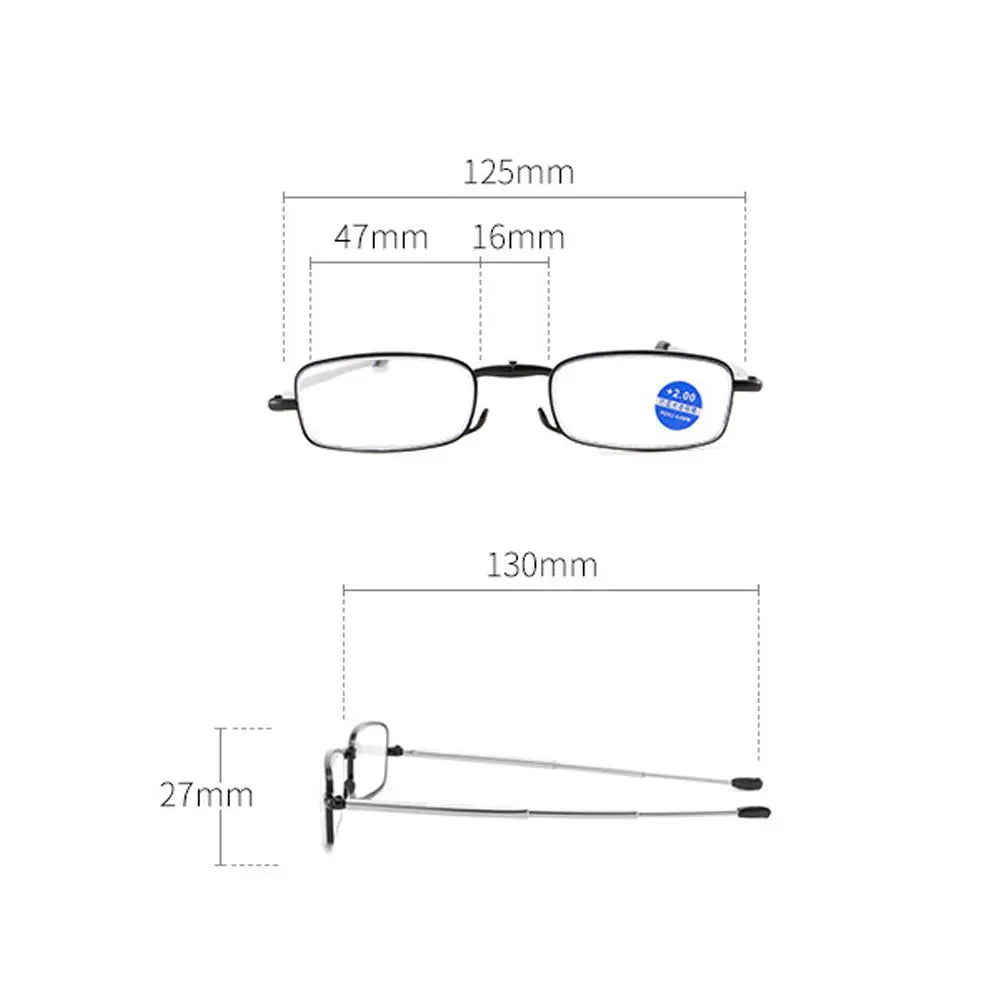 KLASSNUM Folding Anti Blue Light Reading Glasses - Stylish & Portable