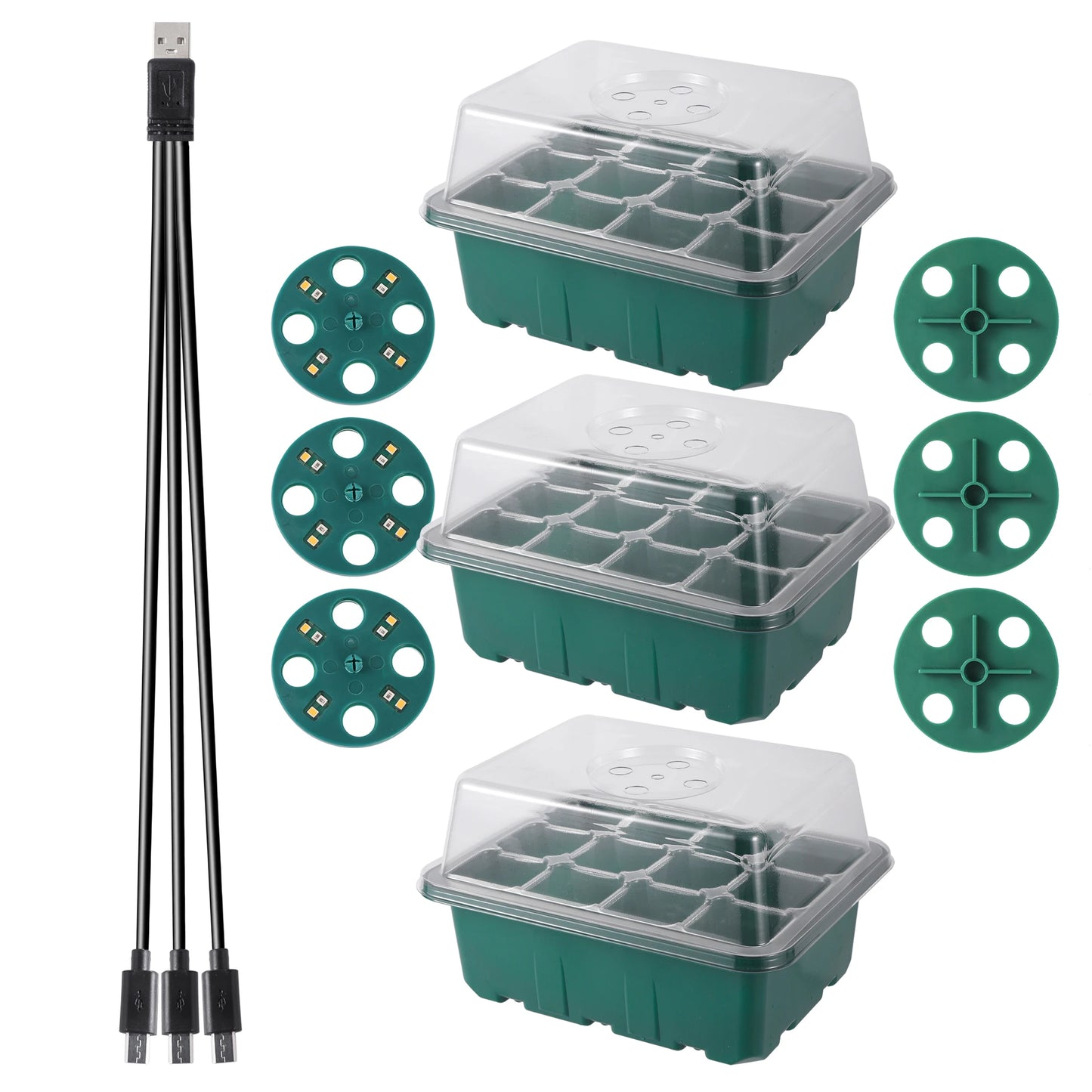 Seed Starter Tray Box With LED Grow Light for Fast Germination