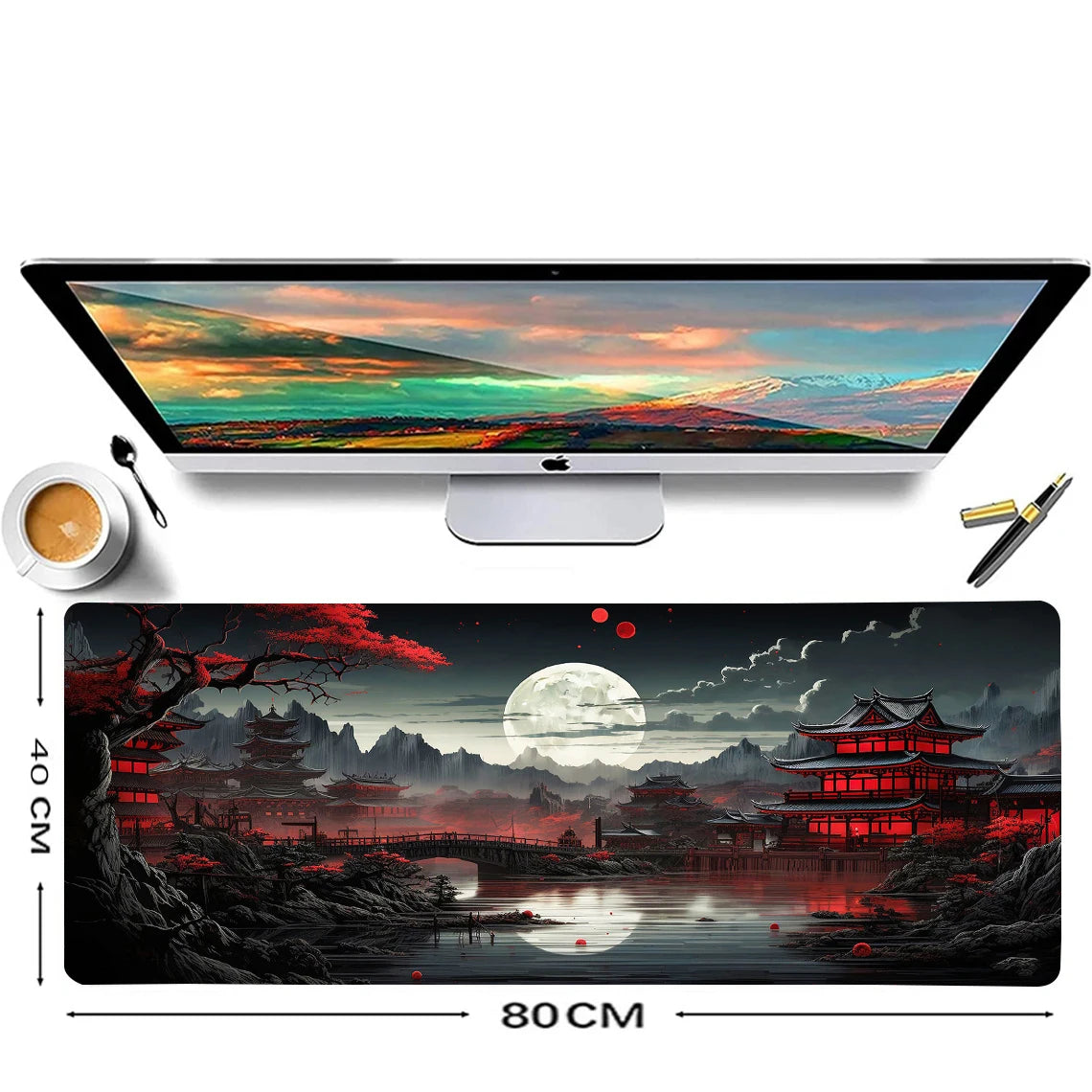 XGZ Starry Sky Moon XXL Anti-Slip Gaming Mat