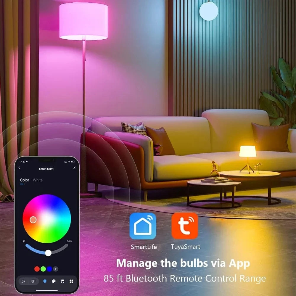 Tuya Bluetooth Smart-pære E27 - dimbar LED-pære med magisk lys