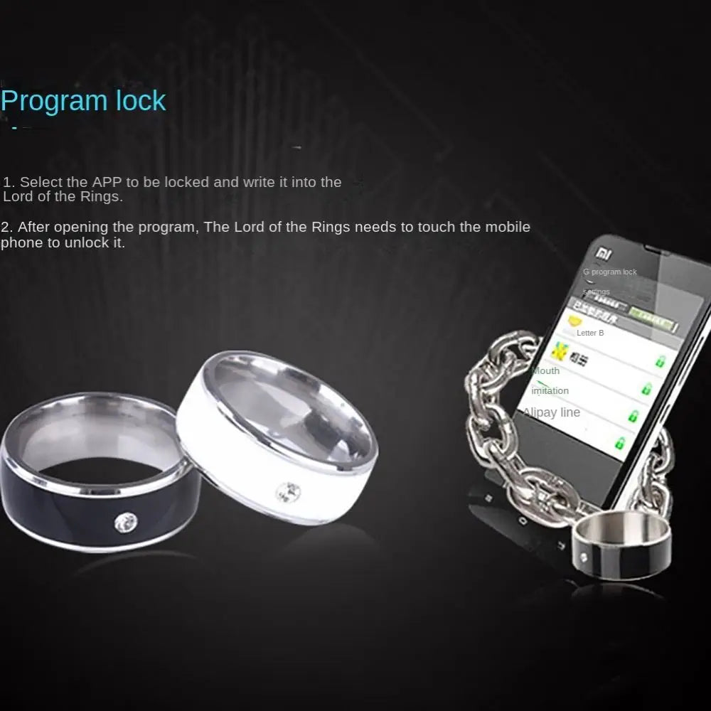 NoEnName NFC Smart Ring - Waterproof Stainless Steel Wearable