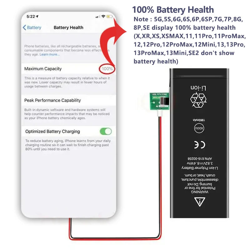 High-Quality 2024 iPhone SE Battery - 5000mAh