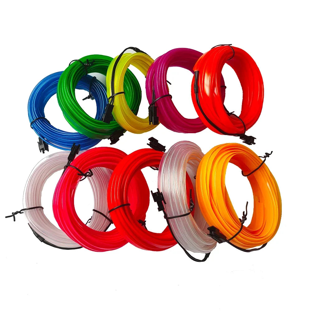3M/5M Car Interior Led Neon Strip EL Wiring Diode