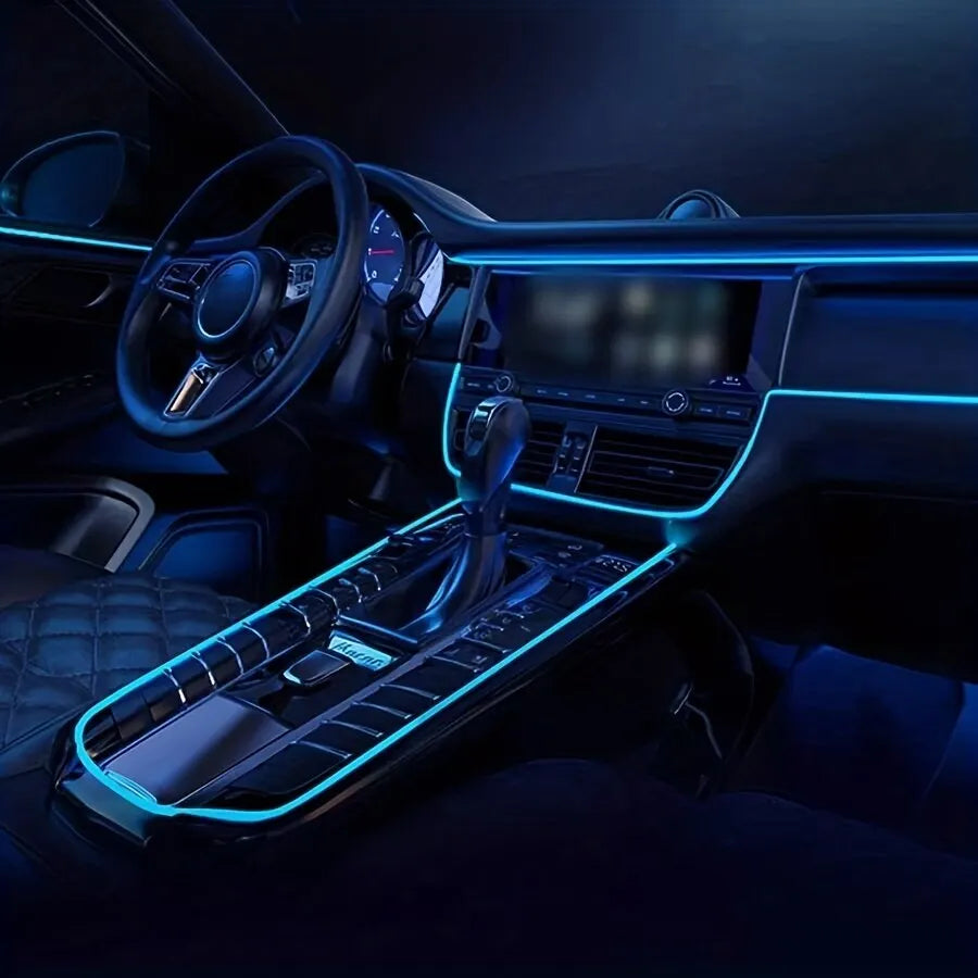 5M LED Car Interior Light USB Ambient Neon Strip EL