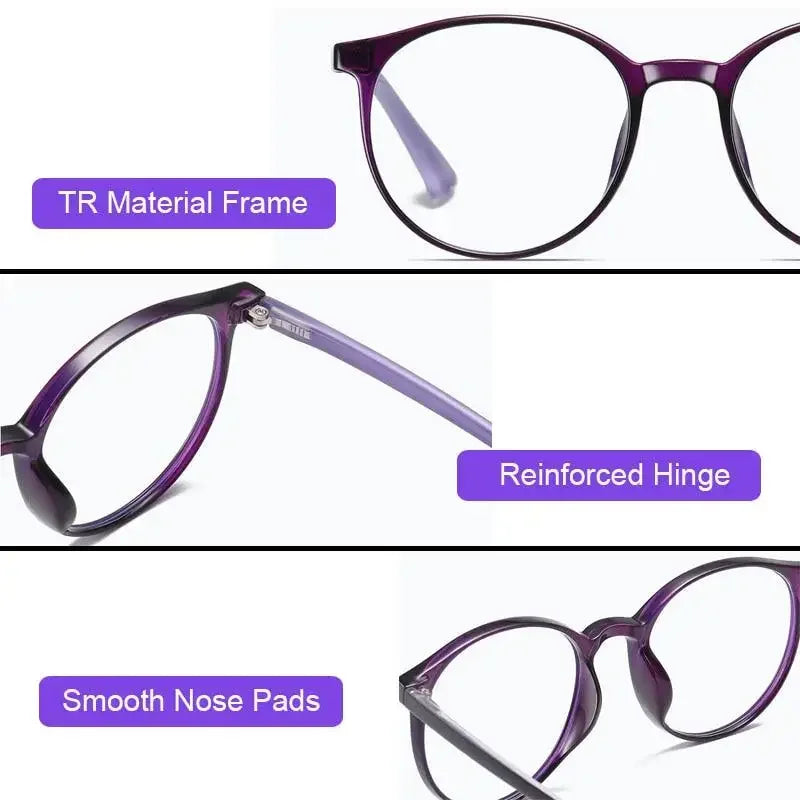 Ultralight Round Reading Glasses - Anti Blue Light