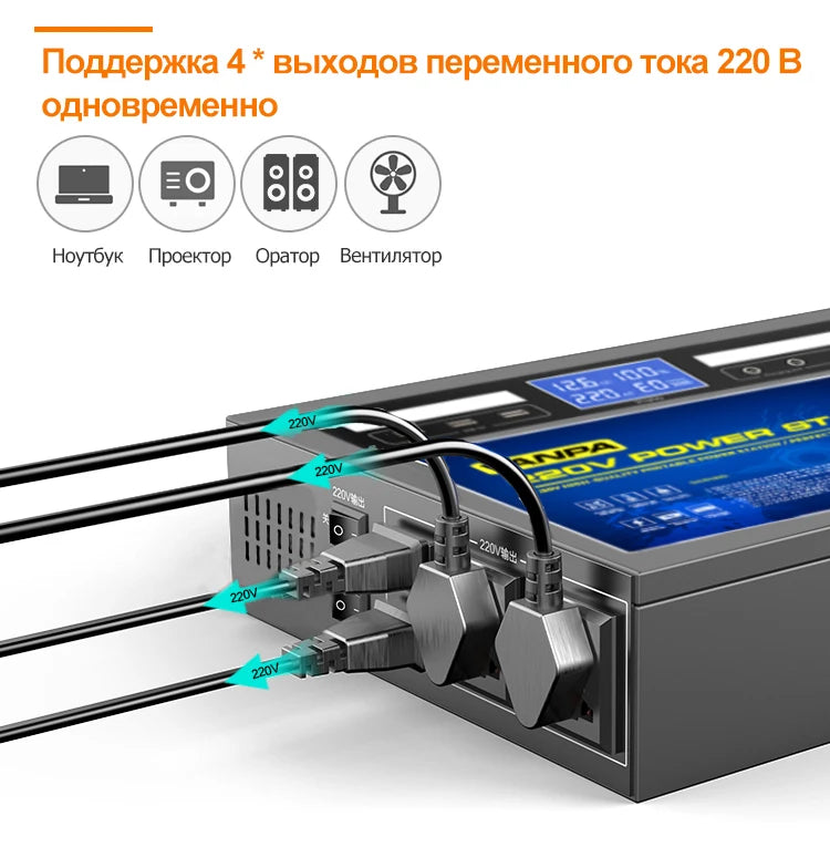 Vanpa Multi-Function Portable Power Supply 220V 1000W Generator