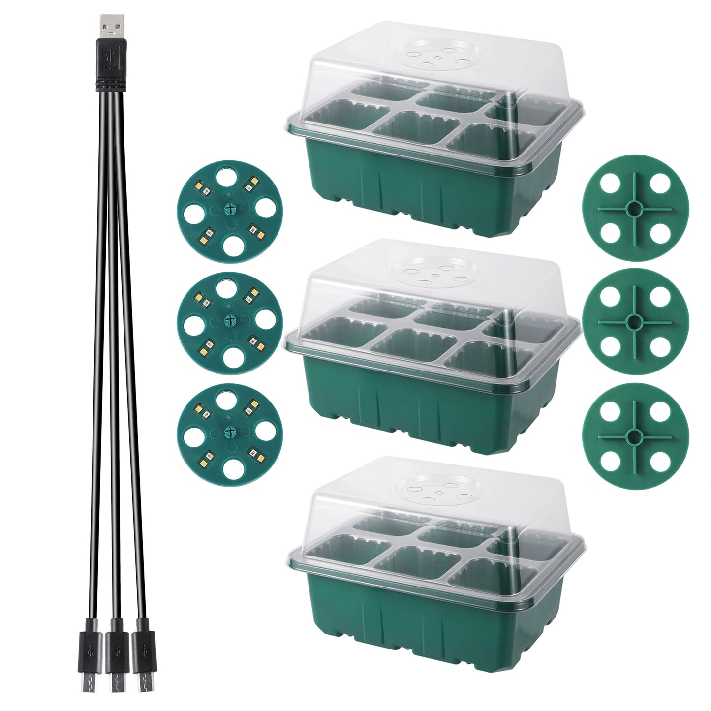 Seed Starter Tray Box With LED Grow Light for Fast Germination