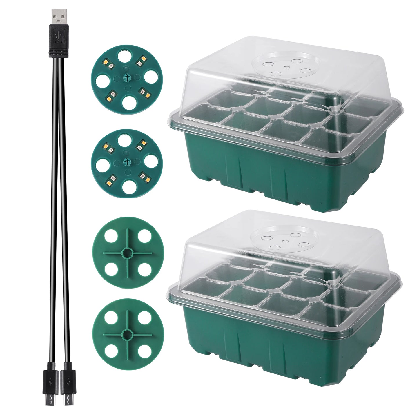 Seed Starter Tray Box With LED Grow Light for Fast Germination