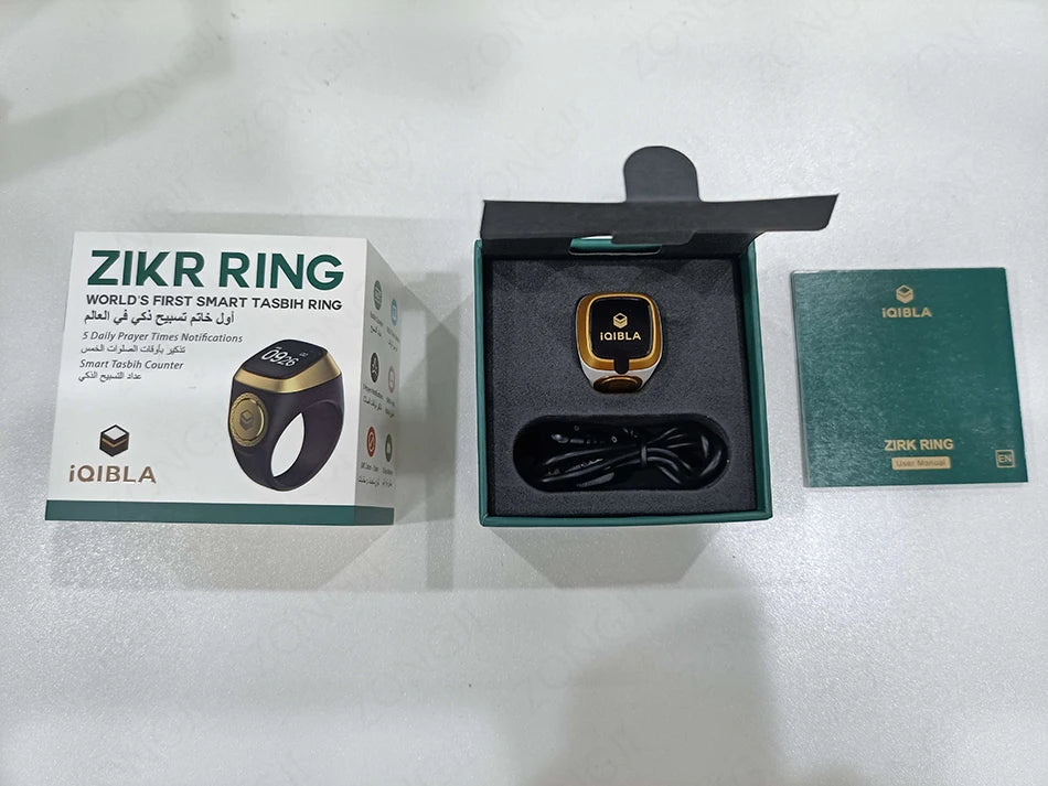 ZONGJI Smart Tasbih Ring - Track Prayers & Steps