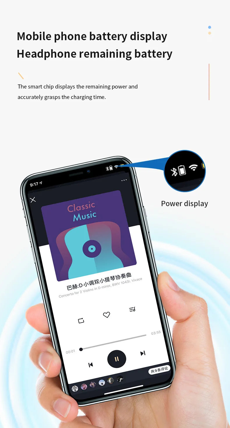 VIKEFON Bluetooth 5.2 Headset - Sport Ear Hook Design