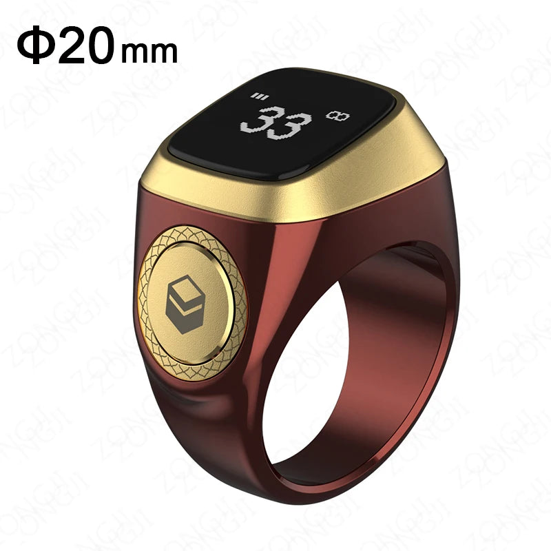 ZONGJI Smart Tasbih Ring - Track Prayers & Steps
