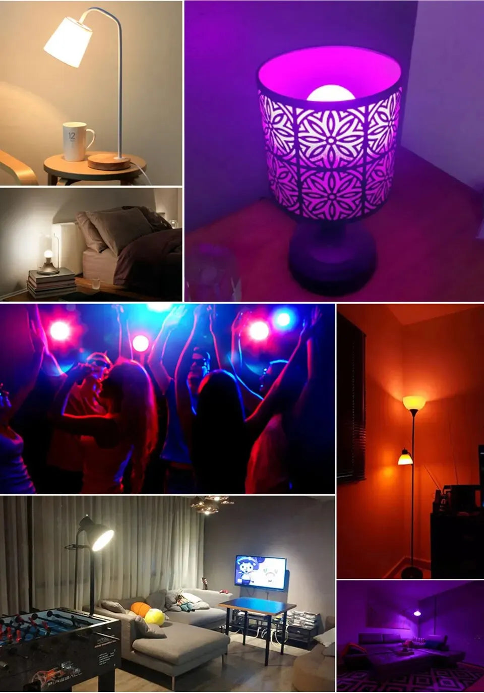AmmToo Tuya Bluetooth Smart LED Bulb E27 - RGB Color Options