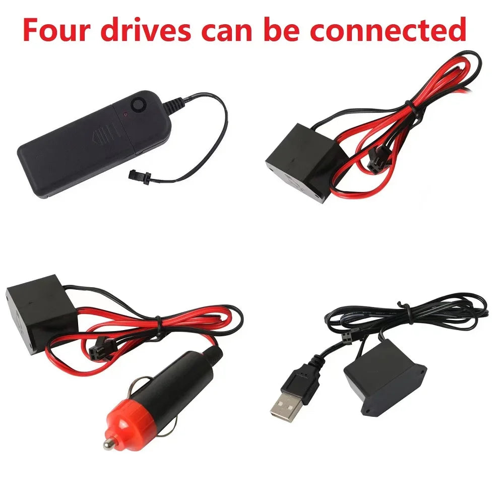 3M/5M Car Interior Led Neon Strip EL Wiring Diode