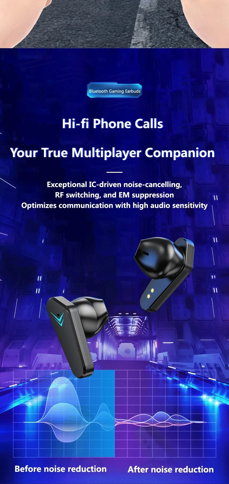 X15 TWS Gaming Earbuds Wireless HiFi Sound With Mic