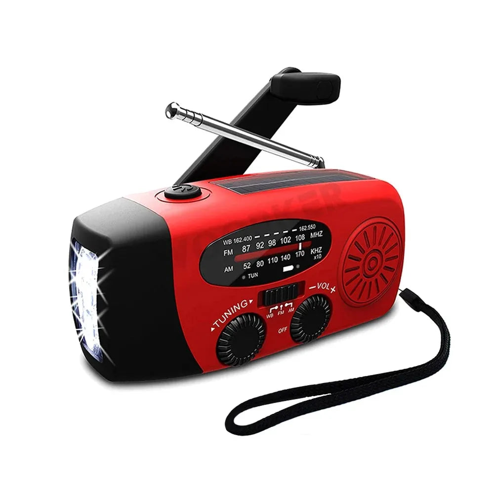 Woopker E30 Emergency Radio with Solar & Hand Crank Power