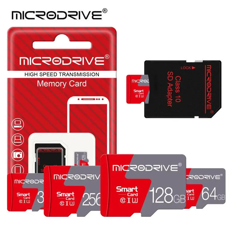 High Speed Class 10 microSD Card - 8GB to 128GB Capacity