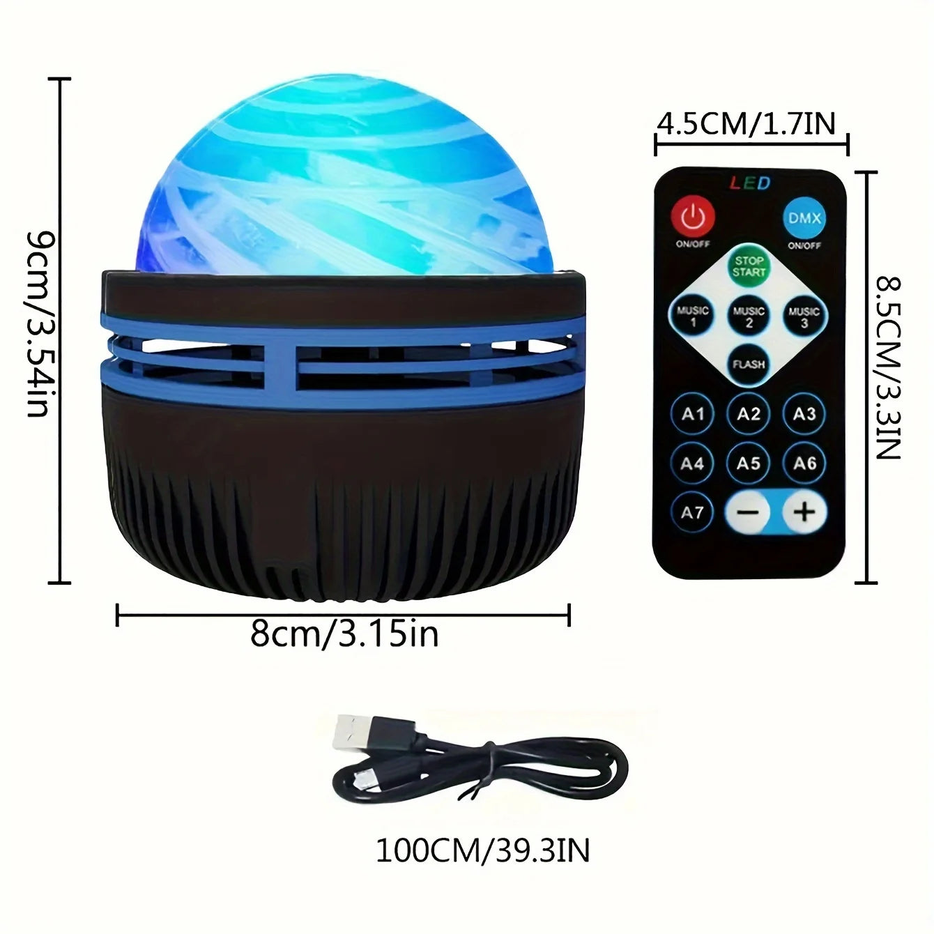Starry Galaxy Projector Light with RGB Remote