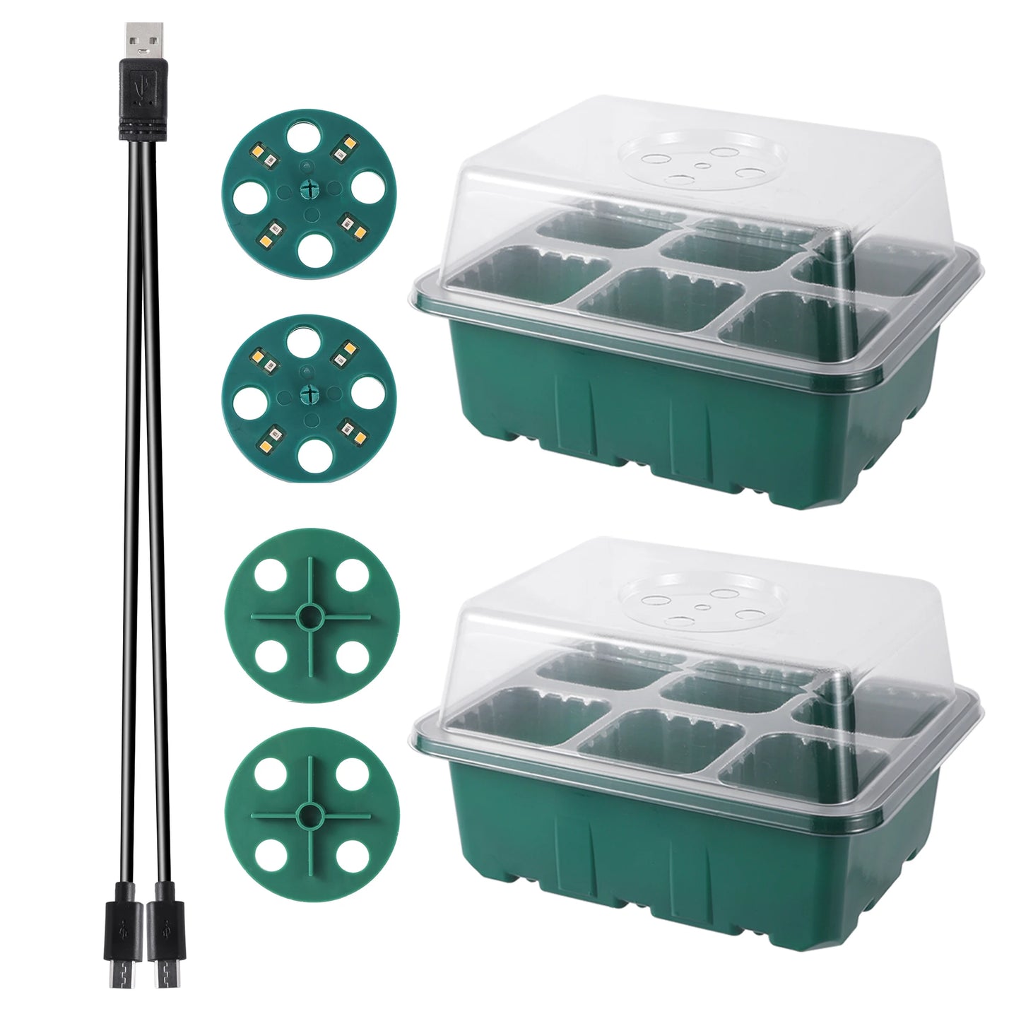 Seed Starter Tray Box With LED Grow Light for Fast Germination