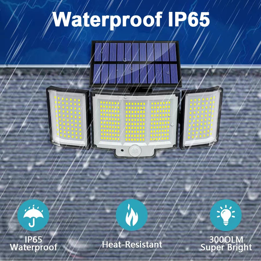 Newstyle Solar Flood Lights with Motion Sensor, Waterproof