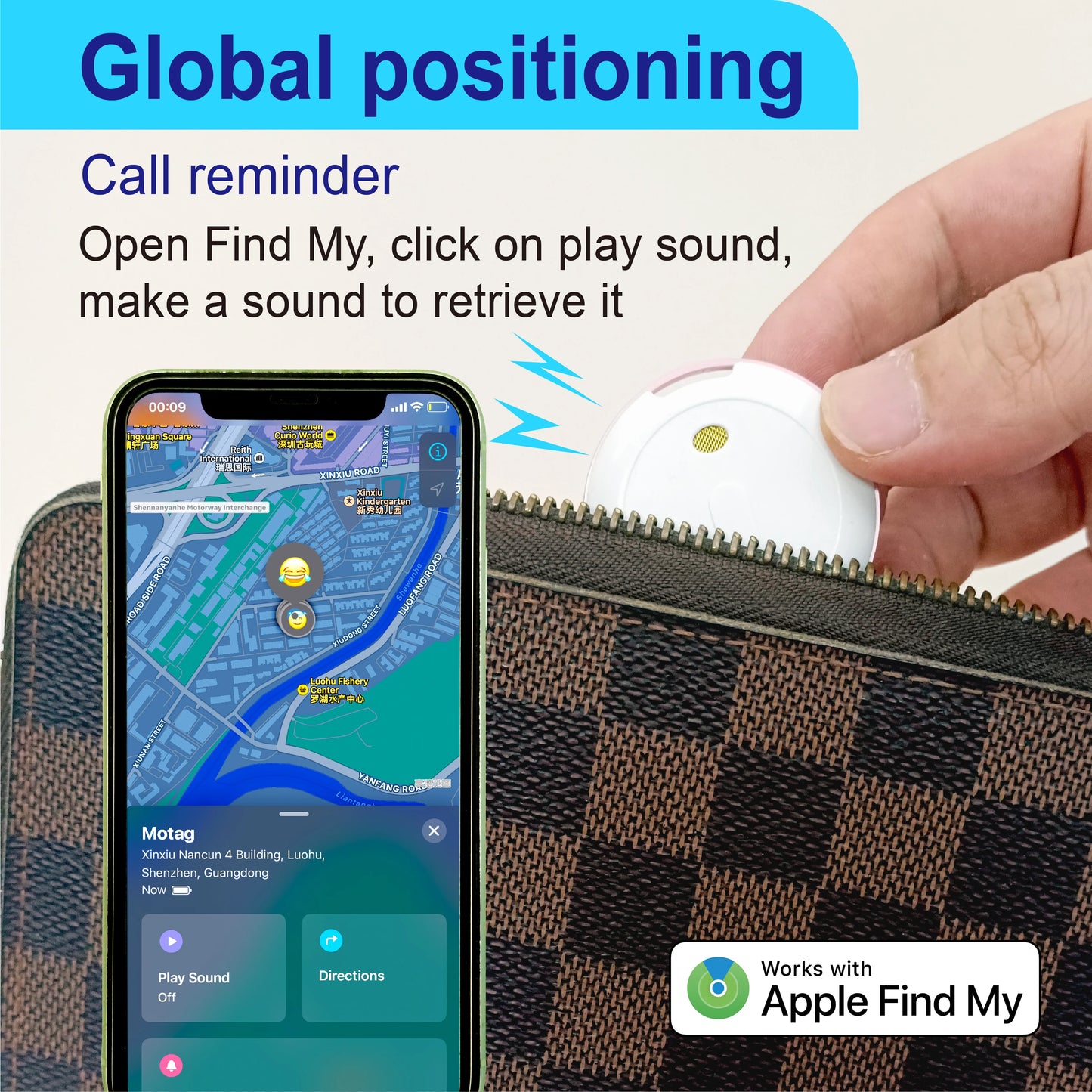 NoEnName Mini Bluetooth GPS Tracker - Uanstrengt lokalisering