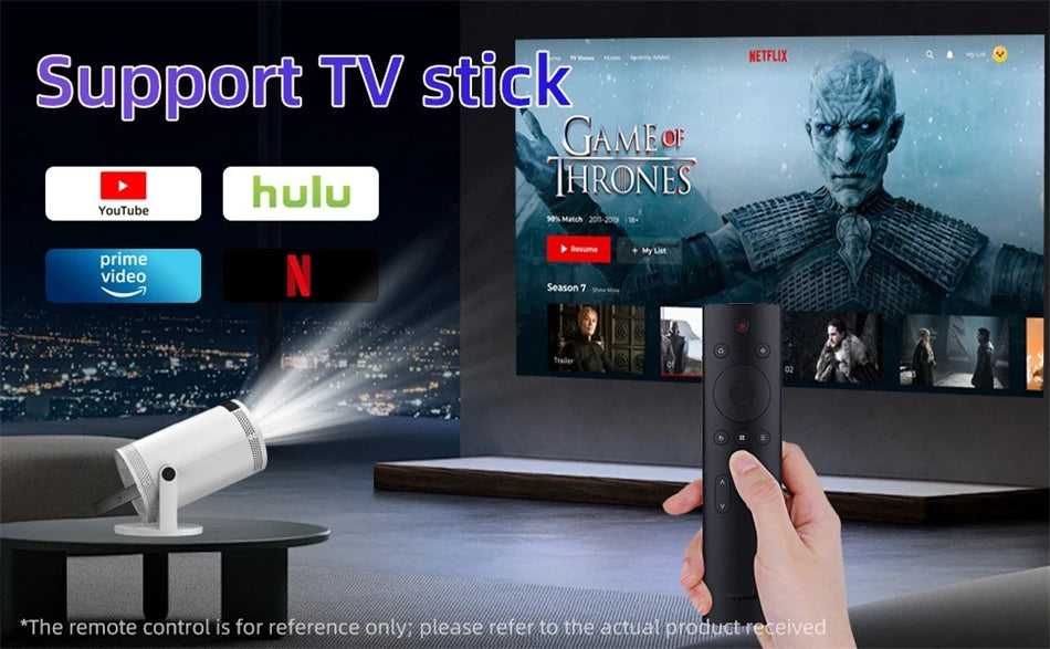 2025 New Android Smart Mini Projector 4K for Home Theater