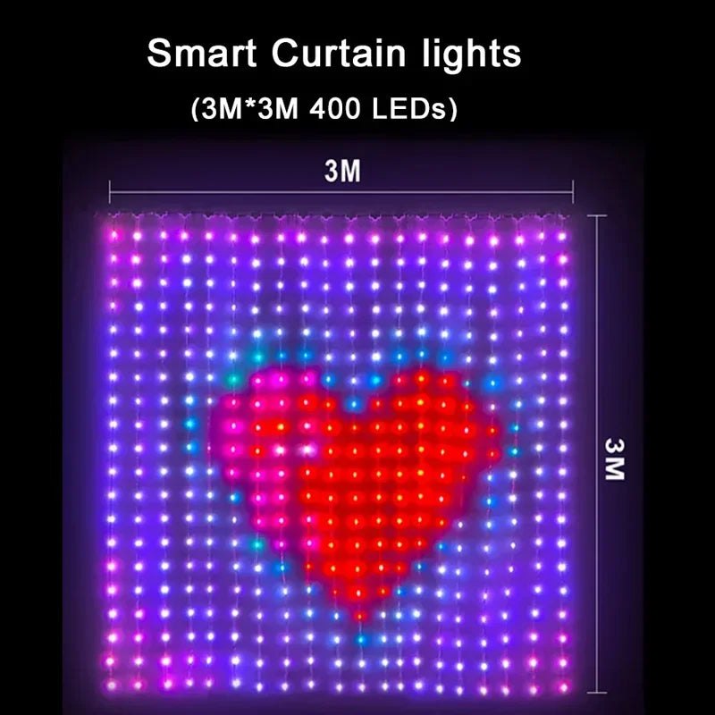 MIMIRG Smart LED-gardinbelysning - APP-kontrollert fargemagi