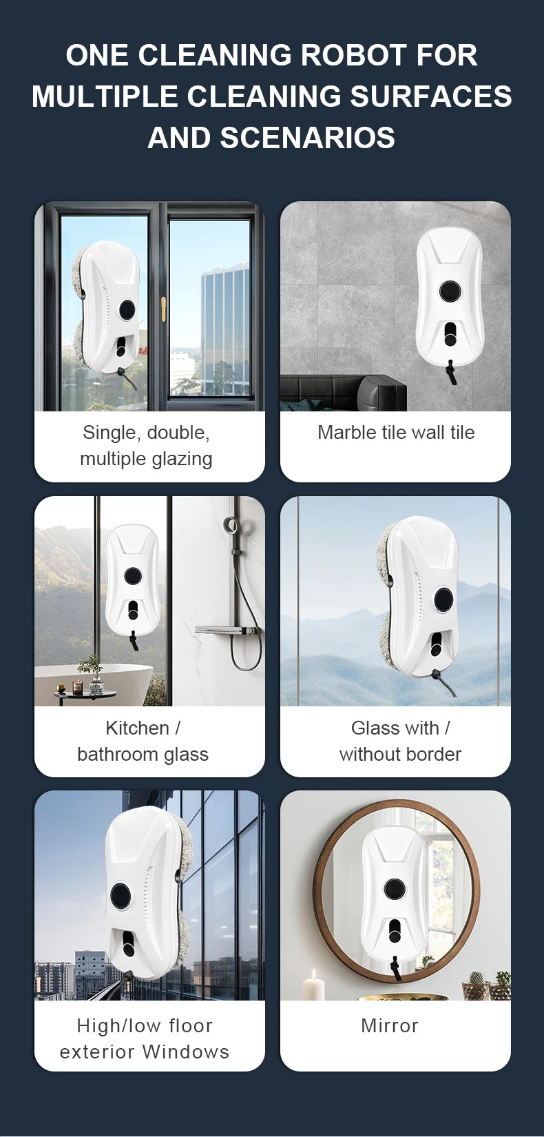 Nieuw in Automatische Robotraamreinigingsmachine Slim Huis Vacuüm