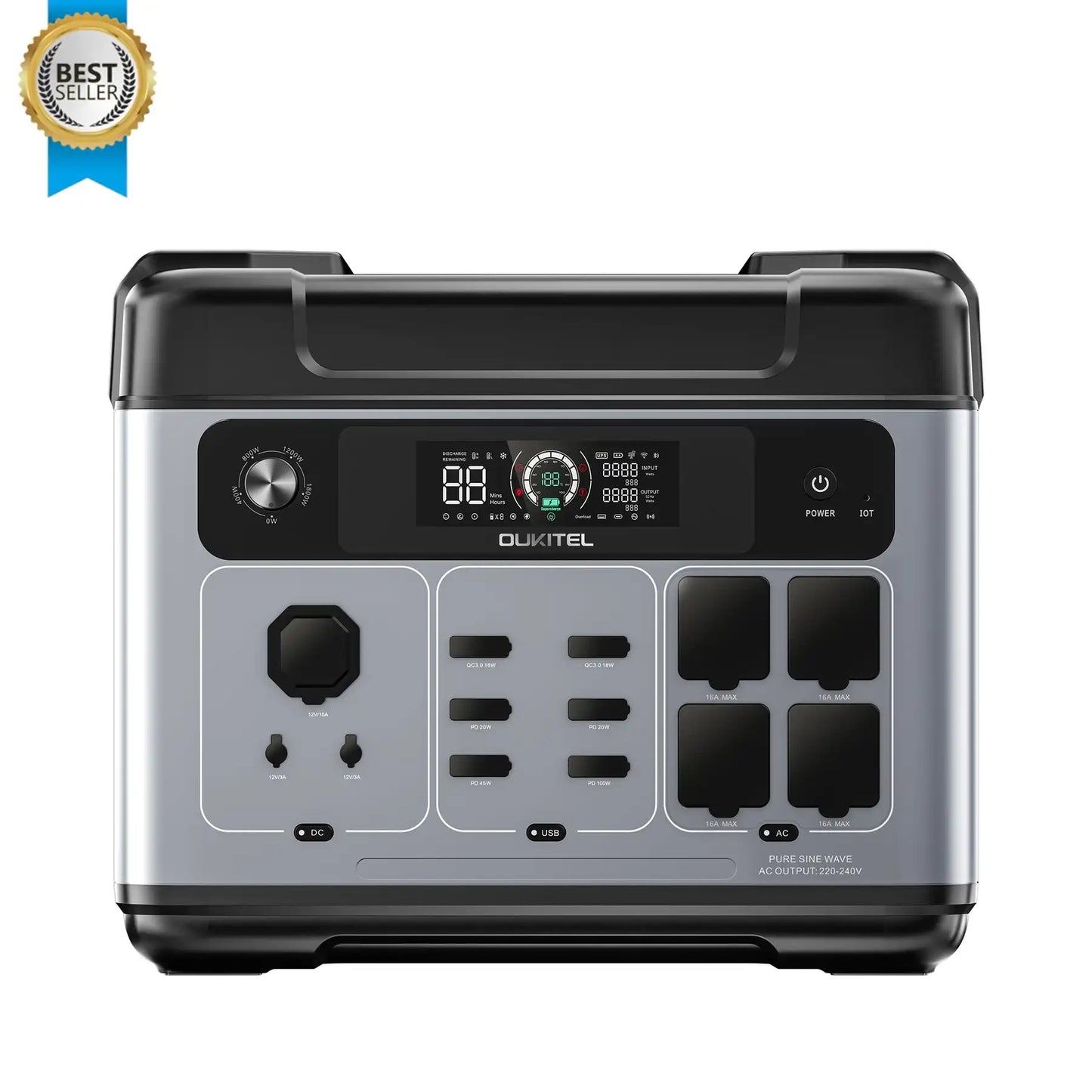 Portable P2001 Plus Solar Generator with Fast Charging