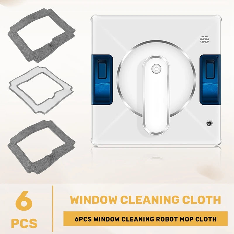 6PCS Window Cleaning Robot Cloth for LIECTROUX YW509