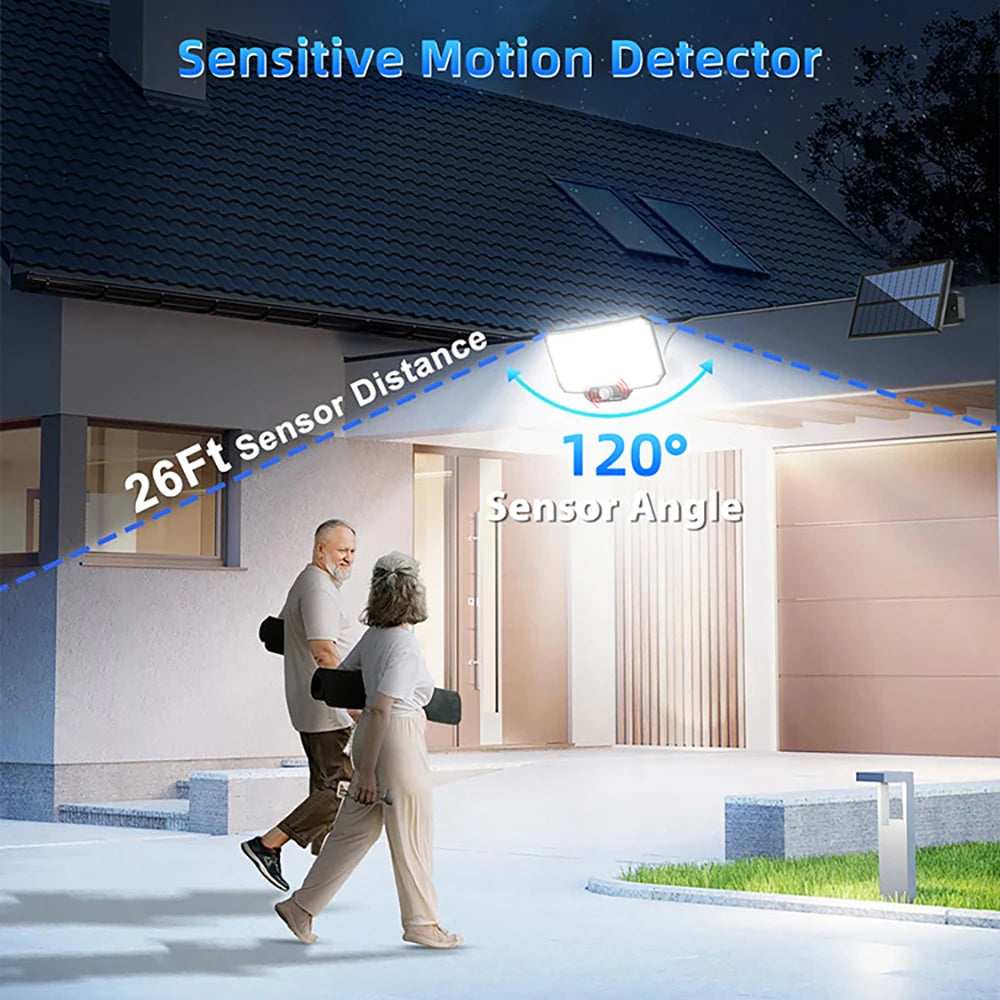 Newstyle Solar Flood Lights with Motion Sensor, Waterproof