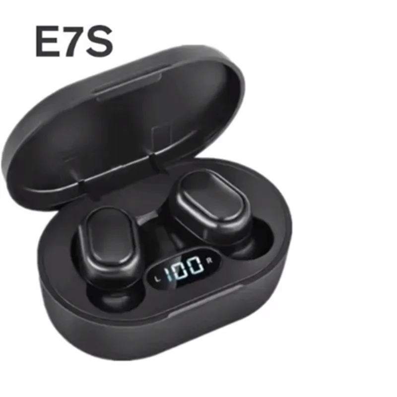 Original E7S trådløst Bluetooth-hodesett med LED-skjerm