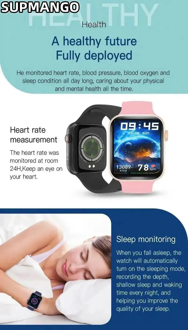 SUPMANGO S8 Smart Watch - Interactive Music Control