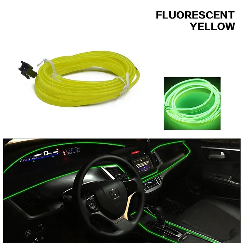 3M/5M Car Interior LED Decorative Lamp EL Wiring Neon