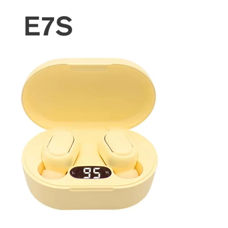 Original E7S trådløst Bluetooth-hodesett med LED-skjerm