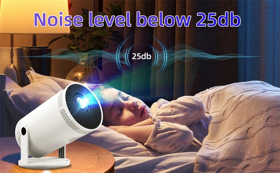 2025 New Android Smart Mini Projector 4K for Home Theater