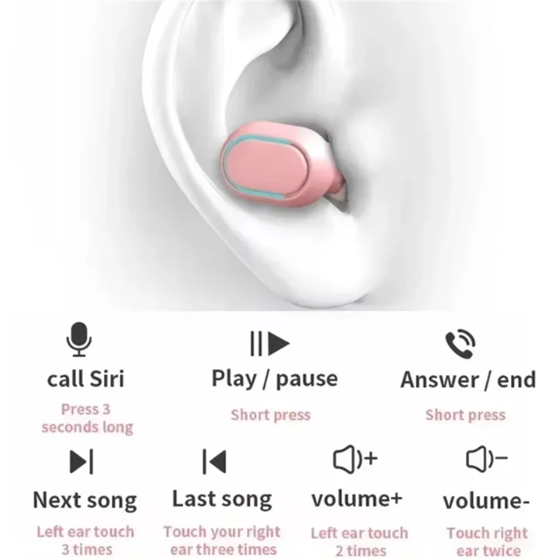 Original E7S trådløst Bluetooth-hodesett med LED-skjerm