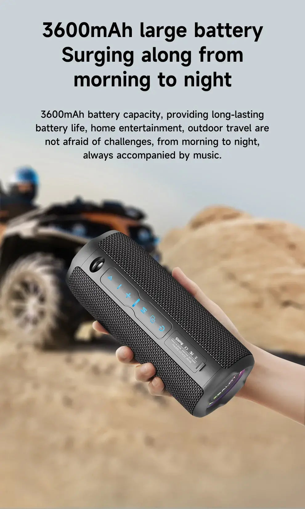 ZEALOT S49PRO Bluetooth Speaker 20W Waterproof with 10H Playtime