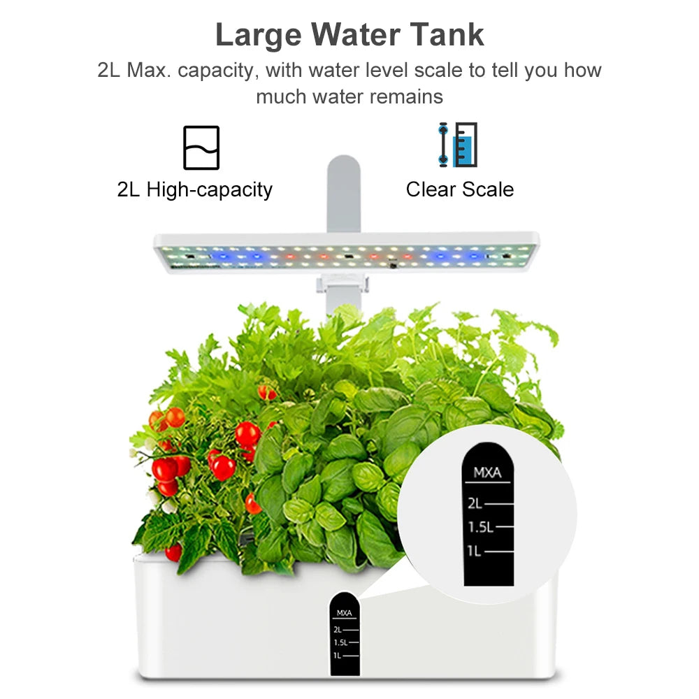 Indoor Hydroponics Kit with Adjustable LED Lights