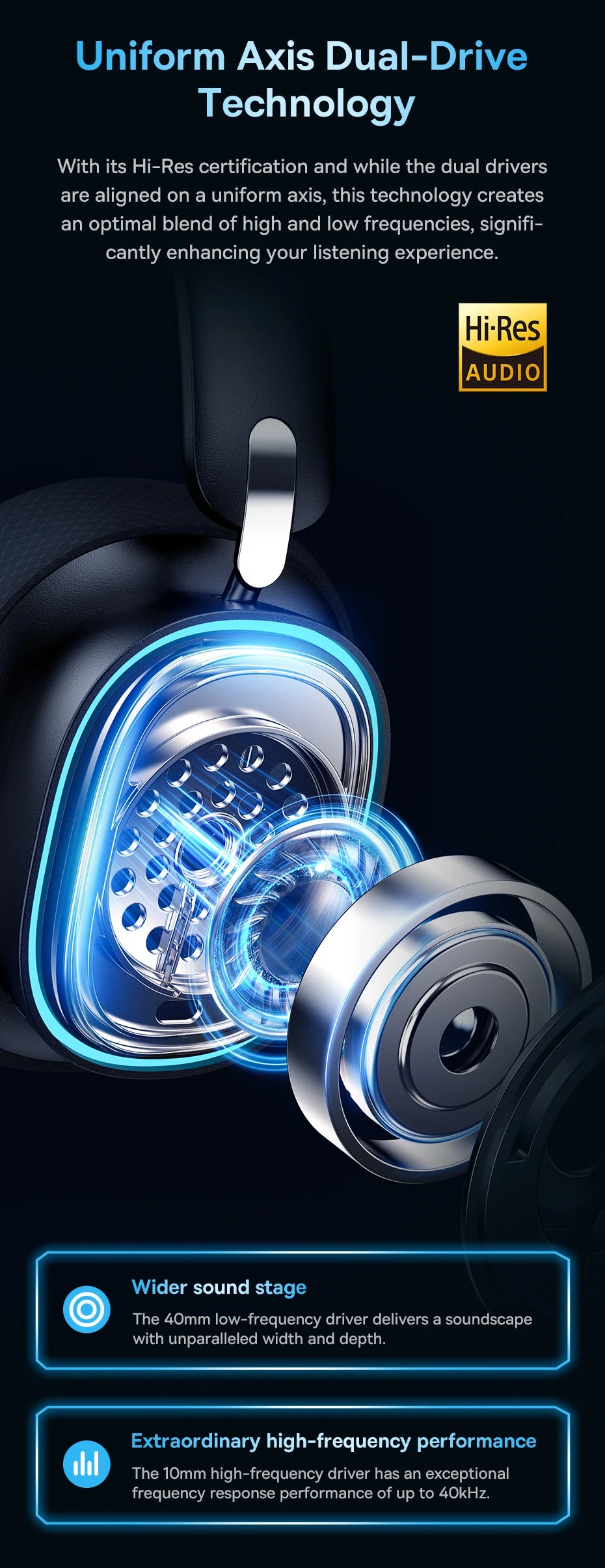 Baseus GH02 Gaming Wireless Headphones with 40-Hour Playtime