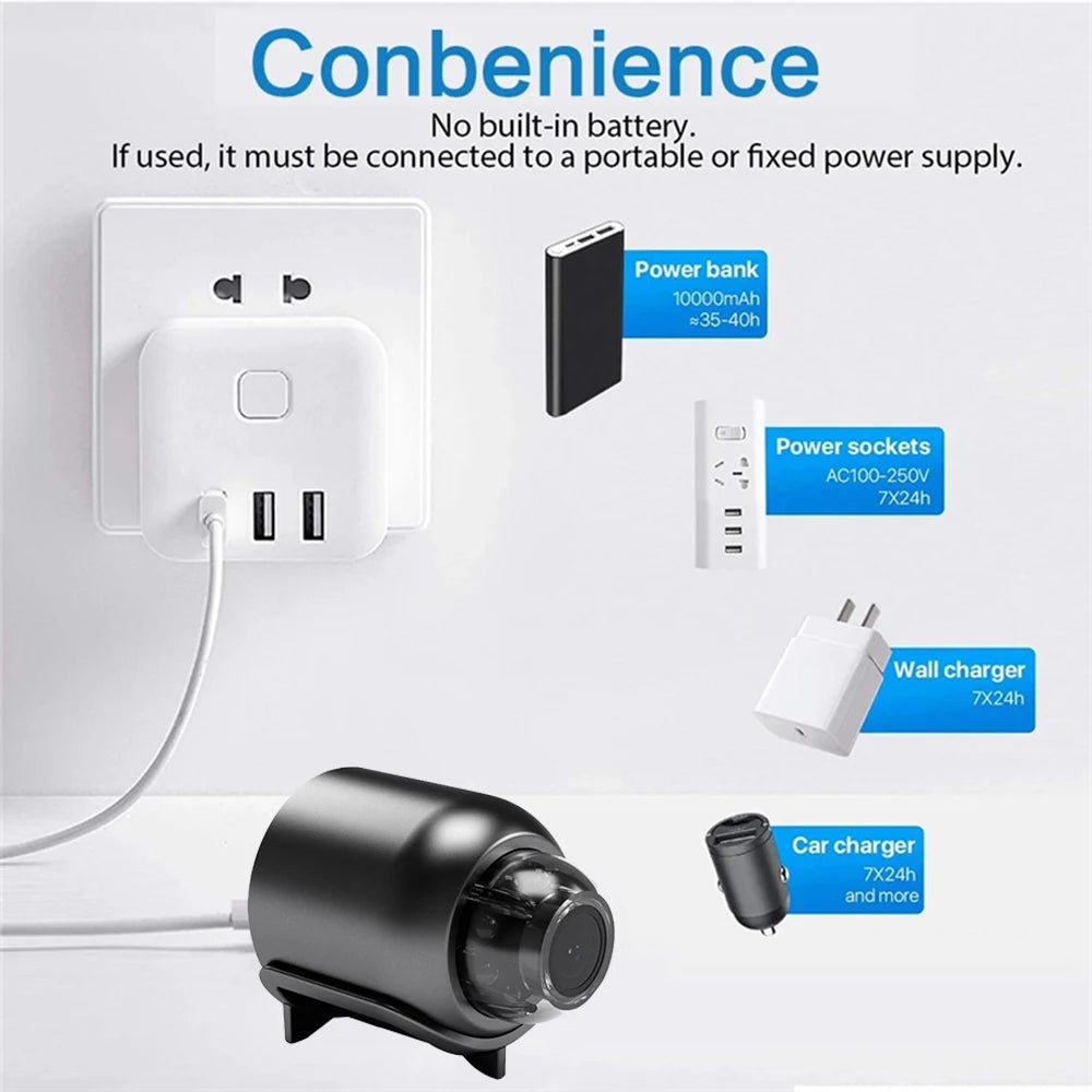 X5 Mini HD 1080P WiFi Camera - Stylish Home Security Monitor