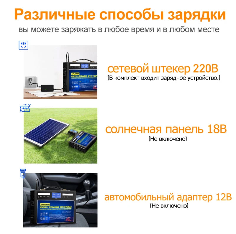 Vanpa Multi-Function Portable Power Supply 220V 1000W Generator
